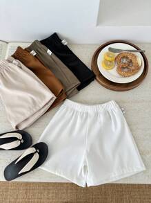 SHEIN Vintaside Kids 5pcs/Set Young Boy Candy-Colored All-Match Casual Shorts, Summer - Multicolor - View 4