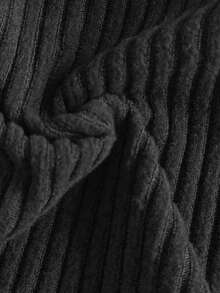 Soleia Women's Vacation Burgundy Round Neck Sleeveless Woven Patchwork Multi-Layer Ruffle Hem Jumpsuit Black Ruffle Dress Black Tiered Ruffle Dress Black Ruffle Mini Dress Casual Black Dress Black Sundress - Black - View 7