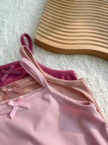 SHEIN 10 pièces/Paquet Top à bretelles et short décontractés pour bébé fille tout-petits, usage quotidien intérieur/extérieur 0-3 ans, multicolore