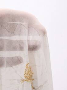 DAZY Women's 1-Piece Beach Cover-Up Top, Tropical Leaf Print, Suitable For Spring/Summer - Green - View 7