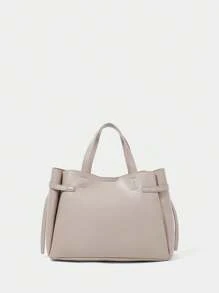 SHECARRY 女士大容量手提包，适合通勤 - Volcanic Gray - 查看 6