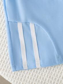 3 Pcs Toddler Boys' Summer Casual White Strap Design Versatile Elastic Waist Loose Comfortable Shorts, Sporty Style