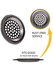 6/4/3/2 件不锈钢水槽排水过滤器套件，毛发收集塞 - 通用防堵塞盖，适用于浴缸、淋浴、厨房水槽，易于安装，居家必备 - 銀色 - 查看 3