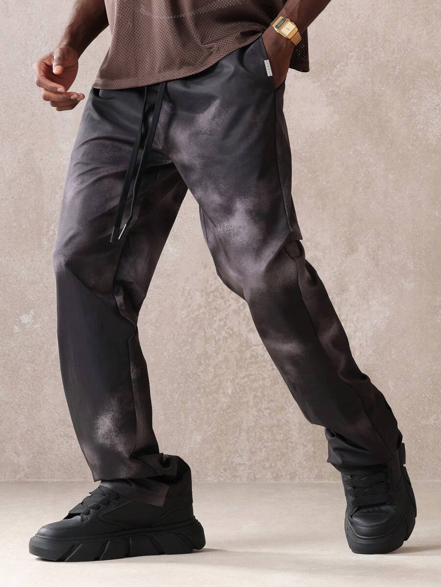 SUMWON Quần chạy bộ thể thao nam hiệu suất cao, giặt sạch, có dây rút, đồ thể thao, đồ dạo phố, đồ thể thao, quần chạy bộ thường ngày, đồ tập luyện mùa thu đông - màu đen - Xem 1