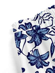 Glamance Pamile 优雅轻盈宽松女长裤夏季直筒宽松版型波西米亚风 - 黑色 - 查看 3