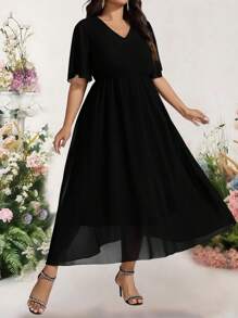 Bellastra 女士优雅蕾丝派对婚礼宾客礼服 - 黑色 - 查看 4