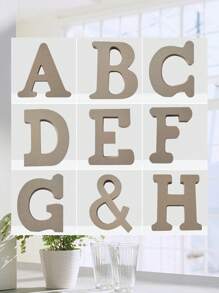6 Inch Designable Wood Letters Unfinished Wood Letters For Wall Decor Decorative Standing Letters Slices Sign Board Decoration For Craft Home Party Projects Best Gifts Birthday - Multicolor - View 1