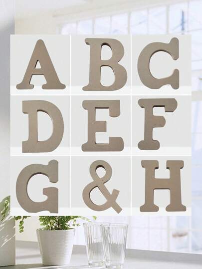 6 Inch Designable Wood Letters Unfinished Wood Letters For Wall Decor Decorative Standing Letters Slices Sign Board Decoration For Craft Home Party Projects Best Gifts Birthday