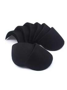 2/4 pares de hombreras negras con forro, almohadillas de espuma para coser en sacos, chaquetas, ropa, decoración de hombro en ángulo recto, talla grande tridimensional