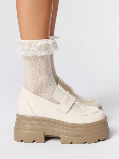 Fairycore Women's Fashion Versatile Minimalist Wedge & Platform Slip-On Flats