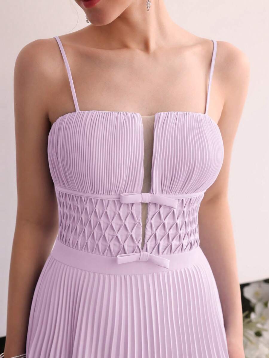 MOTF Soiréza PLEATED FLOWY CAMI COCKTAIL DRESS - Purple - View 2