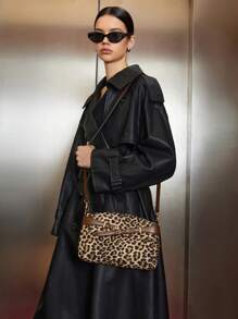 SHECARRY 1 套 (11.23 英寸 * 6.29 英寸 * 4.33 英寸) 时尚彩色蛇皮和鳄鱼皮图案手提包，可爱宽敞的鳄鱼皮风格妈妈手提包，实用闪亮 PU 材料，防尘防水圣诞礼物包、运动包、教师礼物、充电包、便宜的女士皮包！化妆包、钱包、手提包、旅行、卡哇伊、钱包、夏季、单肩包、豹纹女士钱包豹纹回归 - 彩色 - 查看 5