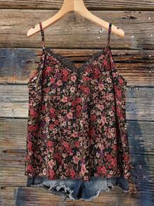 SHEIN VCAY Áo ba lỗ không tay cỡ lớn cho nữ, thời trang mặc mùa hè - màu đen - Xem 2