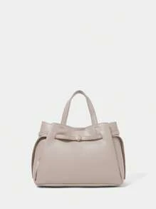 SHECARRY 女士大容量手提包，适合通勤 - Volcanic Gray - 查看 1