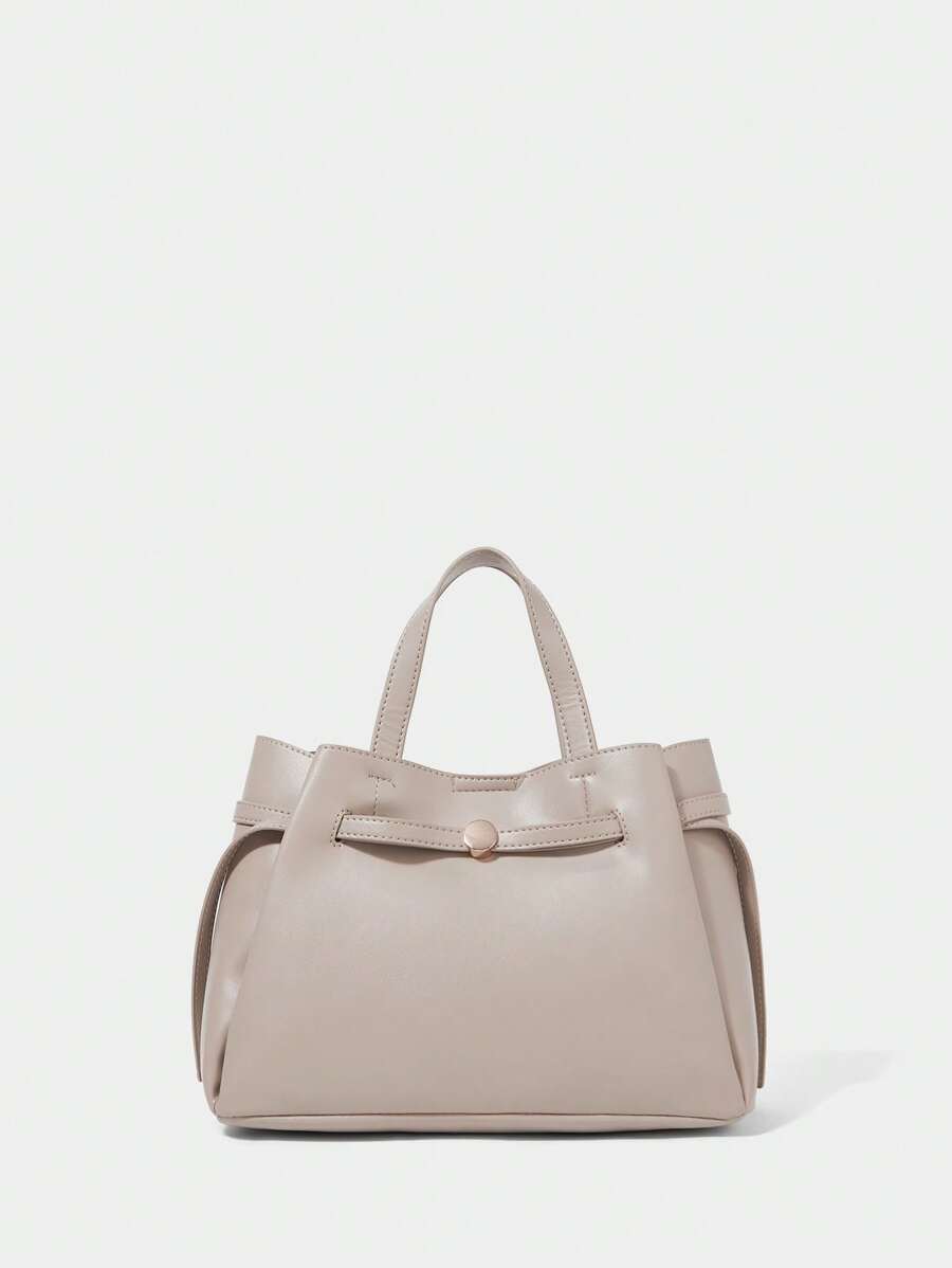 SHECARRY 女士大容量手提包，适合通勤 - Volcanic Gray - 查看 1