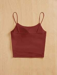 SHEIN Essnce Women Tight-Fitting Round Neck Chest Pad Breathable Summer Basic Camisole Women Tops Bra Free Top Cami Tops Tops For Women Basic Top Double Lined Cami Top Bra Free Cami Top Crop Top Double Lined Top