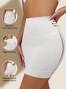 NudeFit 1pc Women Seamless Formfitting High Cinched Waist Mini Skirt