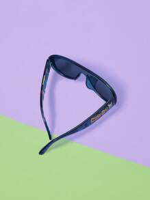 SCOOBY-DOO X SHEIN 字母卡通图案个性时尚眼镜 - 藍色 - 查看 4