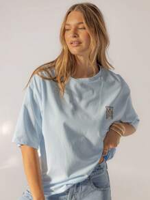 Aralina Grafisches, Oversized T-Shirt, Sommerfreizeit-Outfits für Frauen mit Grafik-T-Shirts