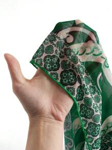 Swim Chiccia 1 套女式翠绿色闪亮面料聚拢连体泳衣，波西米亚度假波西米亚风优雅休闲，适合春夏季假日海滩派对 - 彩色 - 查看 10