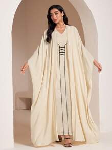 Veilorie Women Two Pieces Outfits For Daily Wear - Apricot - View 5