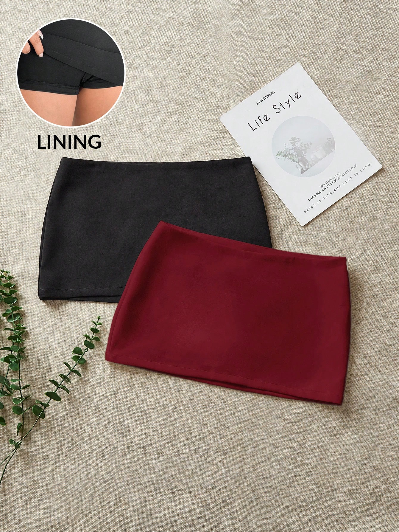 woven two-piece skirt set