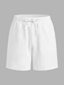 Manfinity RelaxMax Short décontracté à cordon de serrage pour hommes, polyvalent. En coton, confortable à porter. Adapté pour sortir en été.
