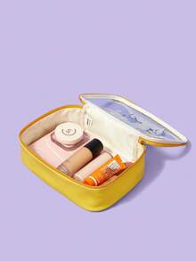 SCOOBY-DOO X SHEIN 女士卡通狗印花时尚手提包，透明化妆包