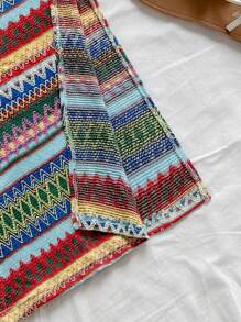 Soleia Women's Striped Pleated Front Tie Dress Beach Vacation Outfits Spring Summer Outfits For Women - Multicolor - View 5