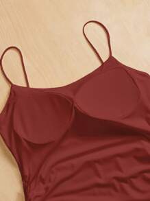 SHEIN Essnce Women Tight-Fitting Round Neck Chest Pad Breathable Summer Basic Camisole Women Tops Bra Free Top Cami Tops Tops For Women Basic Top Double Lined Cami Top Bra Free Cami Top Crop Top Double Lined Top