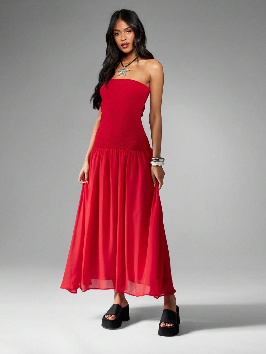 empire waist chiffon maxi dress Classical Floor Length Long Sleeves Empire Waist Chiffon Evening Dress