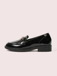 CUCCOO DOLLMOD Women's Classic Black All-Match Versatile Slip-On Loafers - Black - View 8