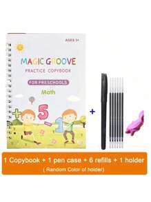 1 pieza, Libro de práctica de escritura, Ritmo en inglés, Libro de práctica mágica, Cuaderno, Literatura infantil, Aprendizaje, Números, Letras, Carta del alfabeto, Regalo de caligrafía, Escuela, Estudiante, Útiles escolares, Escuela infantil, Aprendizaje del inglés, Escritura en inglés