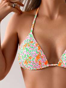 SHEIN Swim Printed Tankini Swimsuit For Summer Beach Vacation - Multicolor - View 3