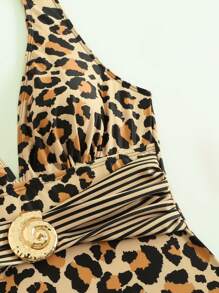 Swim Oasis 2 Pieces Set 2025 New Style Women All-In-One Random Print Swimsuit & Mesh Long Skirt Beach Vacation Summer Casual Swimwear Set - Multicolor - View 7