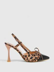 CUCCOO SZL Pointed Toe High Heel Sandals, Fashionable Silver Rhinestone Versatile Heeled Sandals - Black - View 4