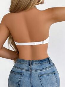 1pc Women's Strapless Bra With Underwire, Seamless