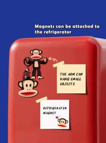 Paul Frank X SHEIN 1pc / 2pcs Set Interesting Animal Monkey Shape Refrigerator Magnet, Good Decoration For Refrigerator, Opener, Suitable For Kitchen And Office Whiteboard - Multicolor - View 5