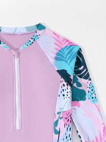 Tween Girl Strappy Spaghetti Strap Bikini - Purple - View 3