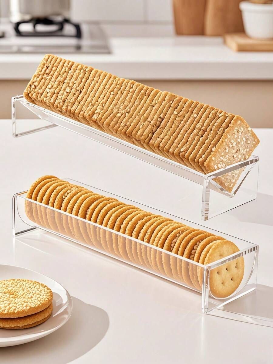 Wholesale Of Simple European-Style Acrylic Rectangular Trays For Dessert And Biscuit Storage In Restaurants, As Well As Display Racks For Fruits And Food - Clear - View 1