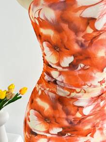 Soleia Đầm ngắn hở lưng tua rua họa tiết hoa sứa gợi cảm cho kỳ nghỉ, phù hợp cho lễ hội âm nhạc, phong cách Boho, ngày lễ, trà chiều ngày lễ tình nhân - Nhiều màu - Xem 5