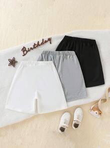 Tween Boy 字母图案抽绳腰休闲运动短裤，夏季 - 彩色 - 查看 2