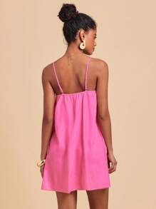 Travachic 春夏假期，女士无袖印花梭织迷你连衣裙，波西米亚风沙滩装，女士春夏时尚假期热带多丑鱼印花休闲舒适早午餐服装，海洋印花，夏季太阳裙，母亲节，母女裙，复古沙丁鱼印花，波西米亚风格服装