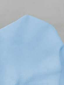 Franclia 女士优雅束腰蝴蝶结领盖袖衬衫 - 藍色 - 查看 5