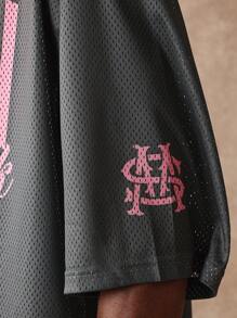 Sumwon New York Retro Mesh Athletic Jersey Basketball Style Oversize Summer Streetwear Sport Team Practice Tee With Large Number - Grey - View 5