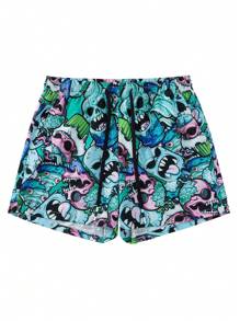 Manfinity Swimmode Men's Cartoon Skull Print Drawstring Waist Loose Casual Beach Shorts Men Matching Swim Trunks Men Swim Trunks Matching Men Swim Trunks Bathing Suit Beachwear Men Swim Trunks Matching,Outdoor Beach Shorts,Quick Dry, Hawaiian BeachModeOn Beach Wear Men Beach Shorts Men Vacation Men Beach Shorts Mens Beachwear