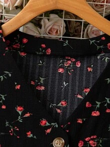 Franclia Women's Ditsy Ditsy Floral Babydoll Dress, Sleeveless Vacation & Daily Casual - Multicolor - View 5