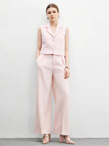 CUCCOO BIZCHIC 女士时尚粉色粗跟尖头露跟浅口鞋，基本款 - 淺粉色 - 查看 5