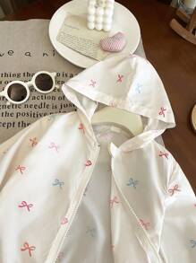 SHEIN Baby Girl/Toddler 0-3 Years Lightweight Casual Hooded Jacket, Spring/Summer