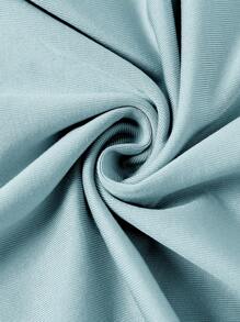 SHEIN BASICS 女士休闲无袖纯色紧身衣，夏季 - 藍色 - 查看 7